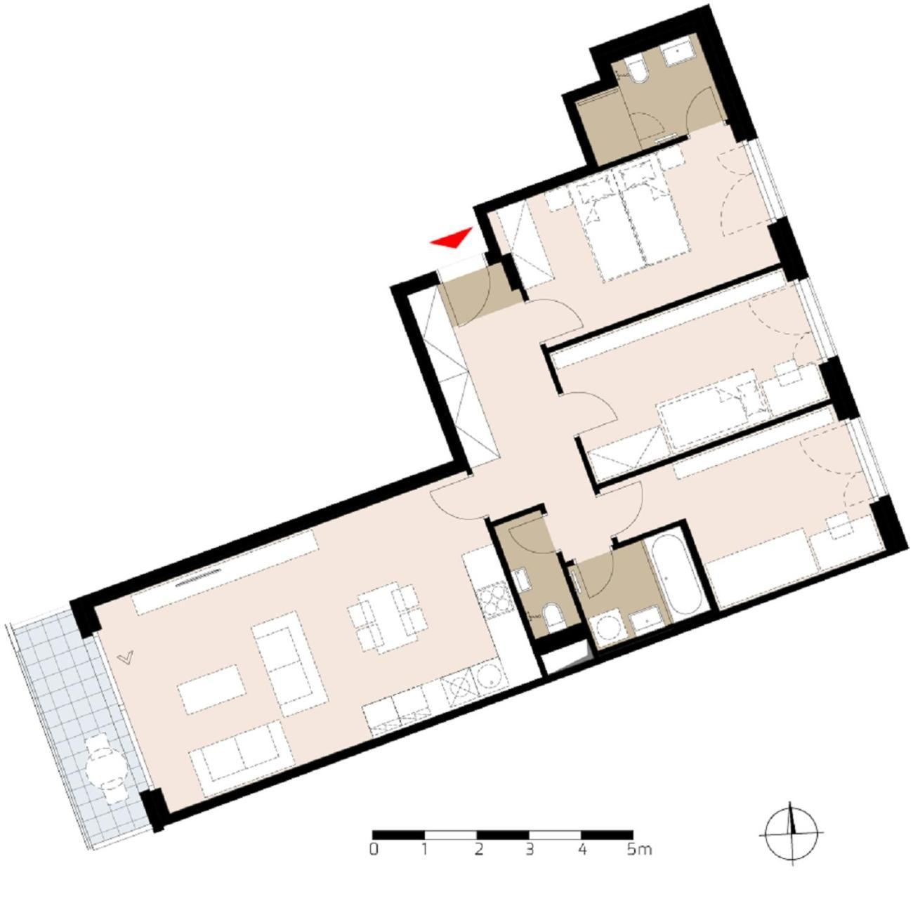 4 Room, 2 Bath, Parking Lägenhet *